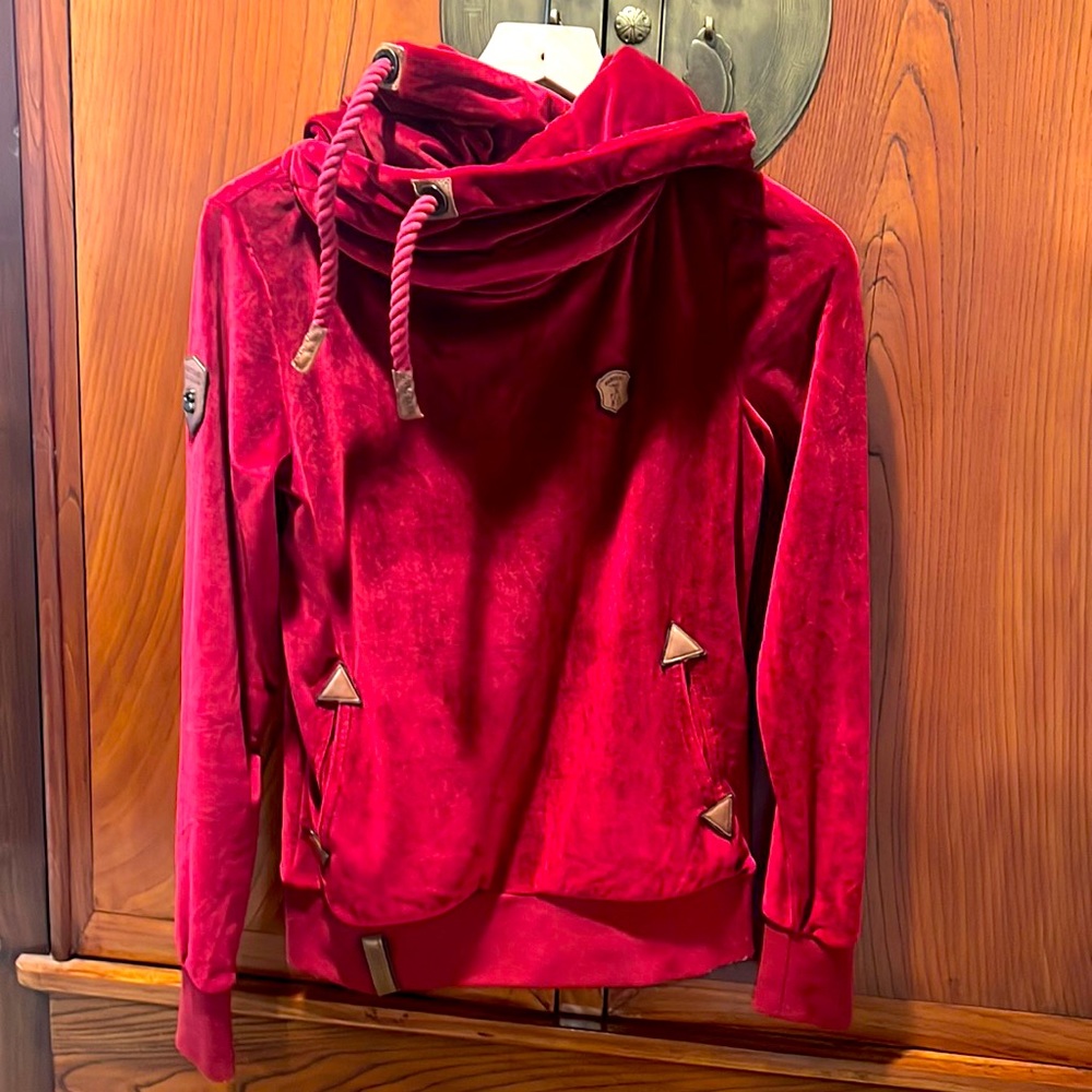 NAKETANO red velvet hoodie
